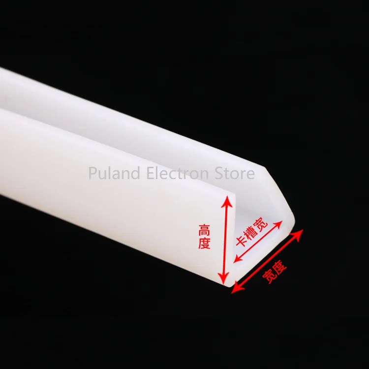 

U Shape Seal Strip 4mm Channel Silicone Rubber Wrap Slid Window Car Door Shower Frameless Glass Edge Weatherstrip Soft Protect