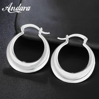 925 sterling silver earrings fashionable moon glossy simple earrings for womens jewelry gifts
