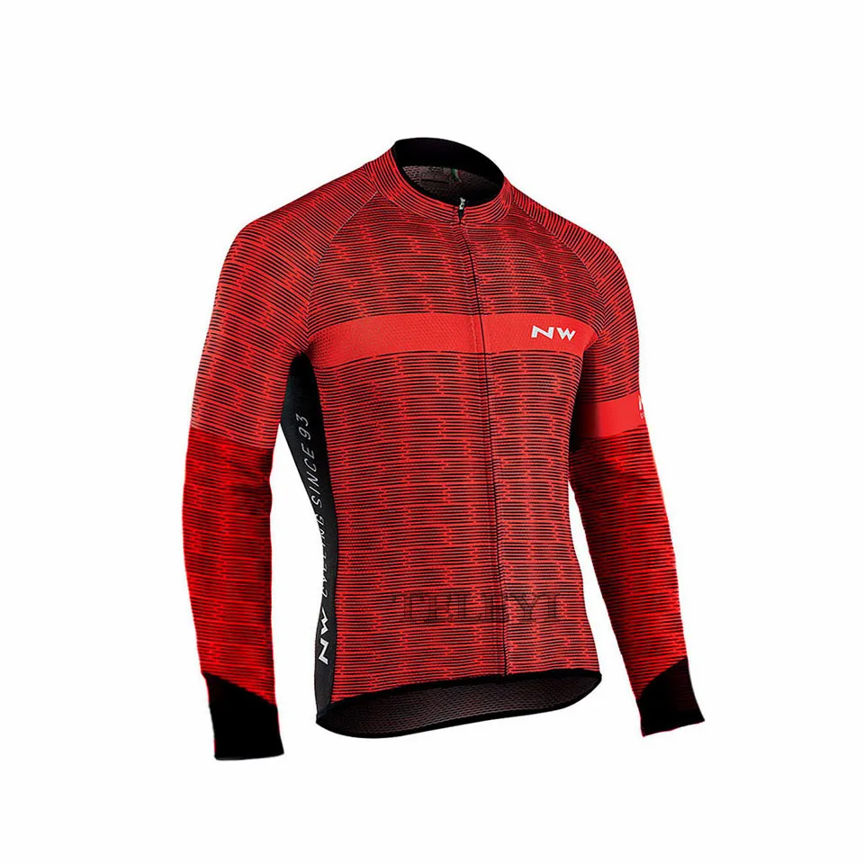 North Wave комплект одежды для велоспорта с длинными рукавами, NW Pro Team Jersey, мужской дышащий костюм, спортивная одежда для езды на горном велосипеде - Цвет: 19