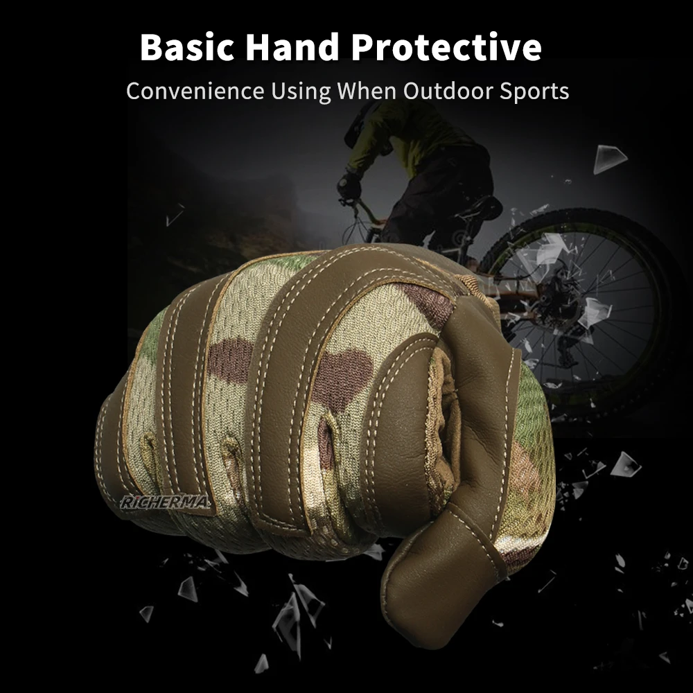 Full Finger Camo Motorcycle Gloves Men Touch Screen Motorbike Non-slip Sport Mountain Bike Biker Climbing Women Mittens | Автомобили и