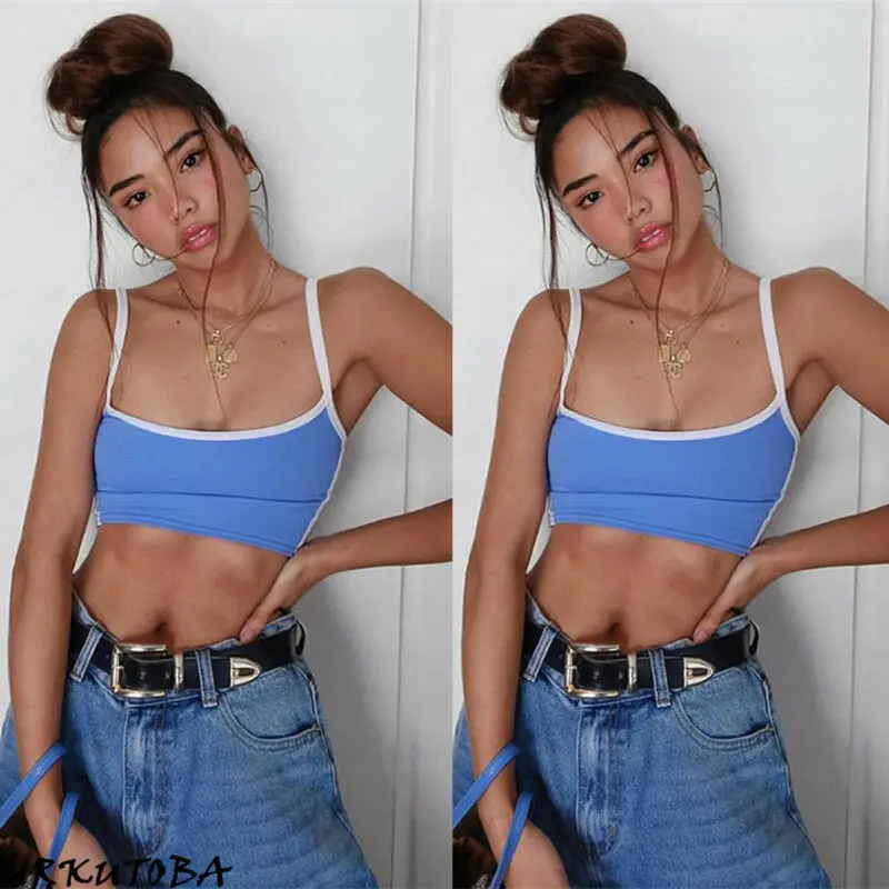 2020 сексуальные женские одноцветные повседневные летние пляжные топы без рукавов