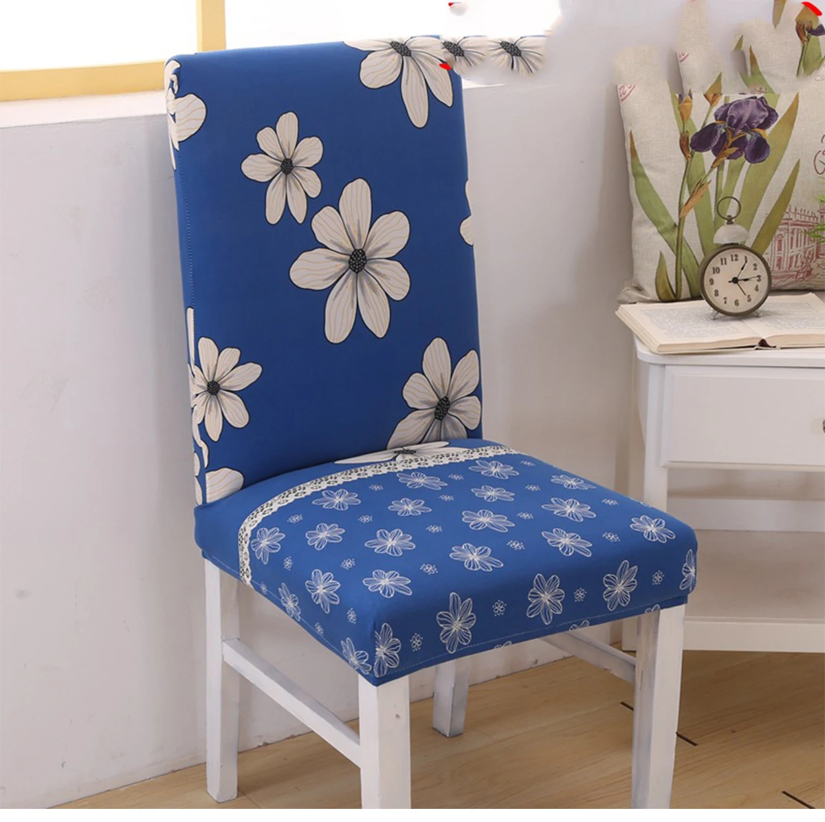 Многофункциональный чехол с цветочным рисунком для свадебного стула эластичная