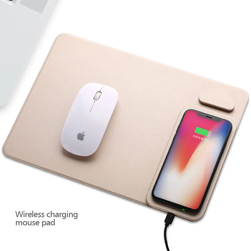 2in1 Qi Wireless Charger Mouse Pad Mat for iPhone X XR XS Max 8 Plus Samsung S10 S9 Note 9 Phone holder Charging stand | Мобильные