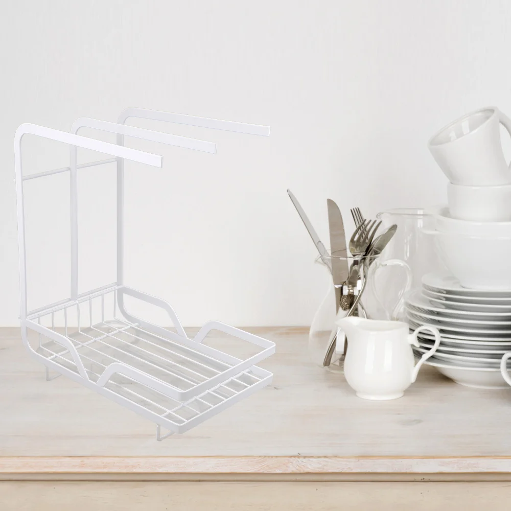 

1pc Simple Sponge Rag Draining Rack Dishcloth Holder Kitchen Storage Rack