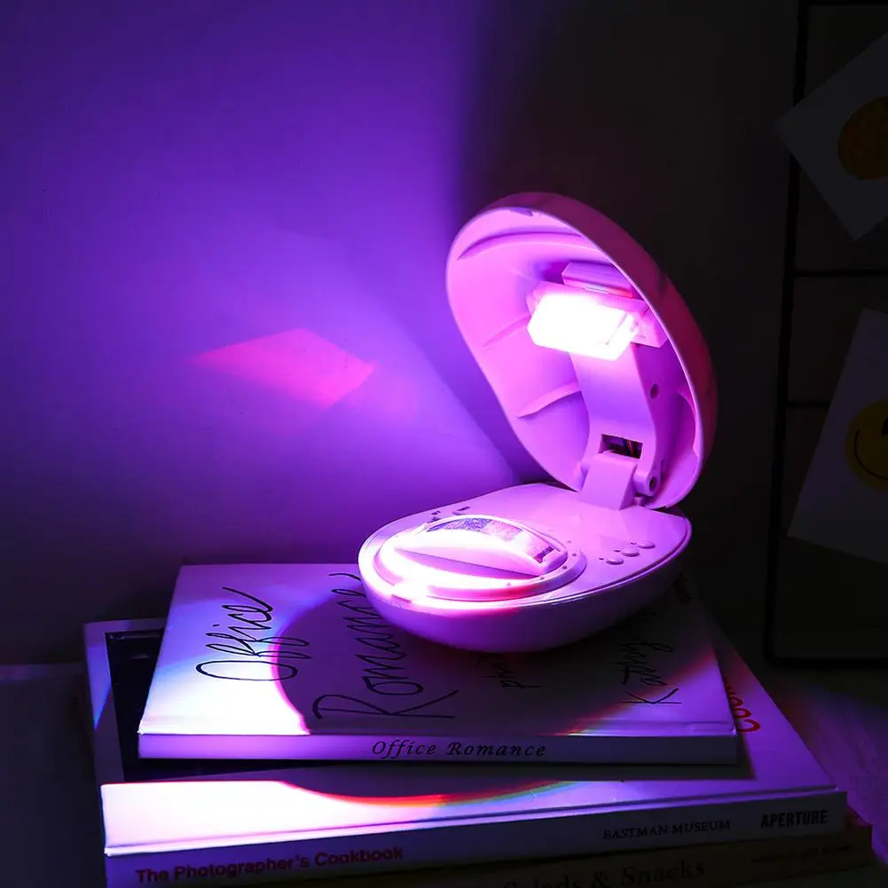 

New 1PC Portable Colorful Rainbow LED Night Light Projector Lamp Bedroom Party Decor