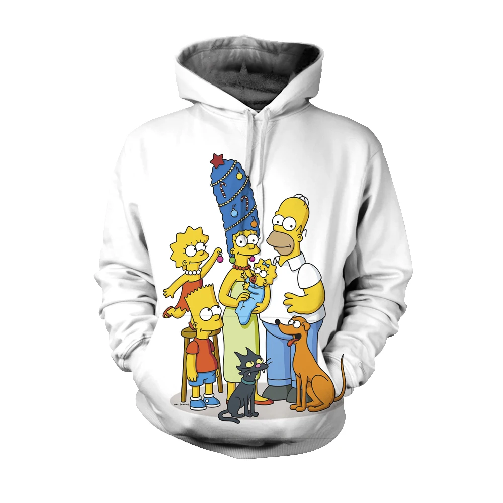 simpsons hoodies 17 Г. Mr. Q на заказ осень зима Симпсоны рисунок толстовки модный бренд черный Рисунок Симпсоны Толстовка мужская Толстовка - Цвет: simpsons hoodies 17