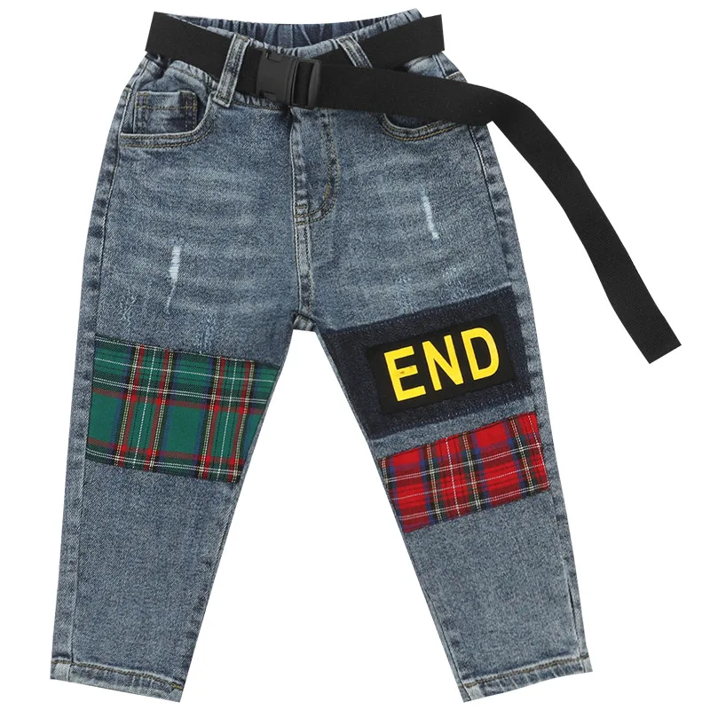 Детские джинсы для мальчиков коллекция 2019 года сезон осень детская одежда