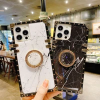 luxury gold plating marble pattern phone case for iphone 12 11 pro 7 8 plus xr xs max se2 square shockproof back cover