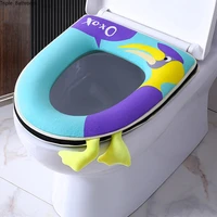 universal soft washable toilet seat mat home decor waterproof closestool mat seat case warmer toilet lid cover accessories