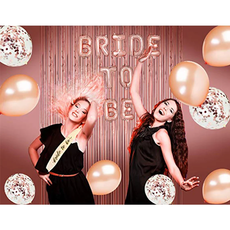 Вечерние украшения для девичника из розового золота свадебные принадлежности