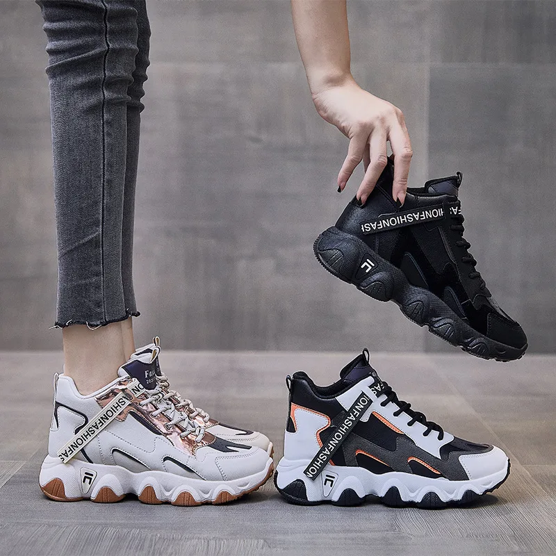 

Женские кроссовки на нескользящей подошве, повседневные синие кроссовки на платформе и каблуке, лето 2021