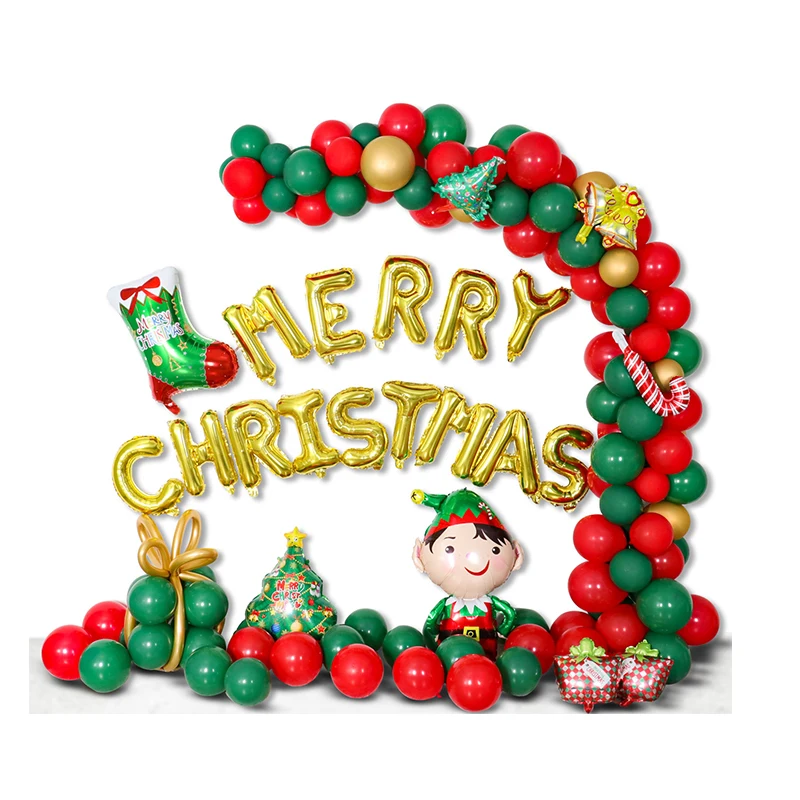 2022 Christmas Decoration Balloon Set Holiday New Year Party Dinner Background Wall Aluminum Film |