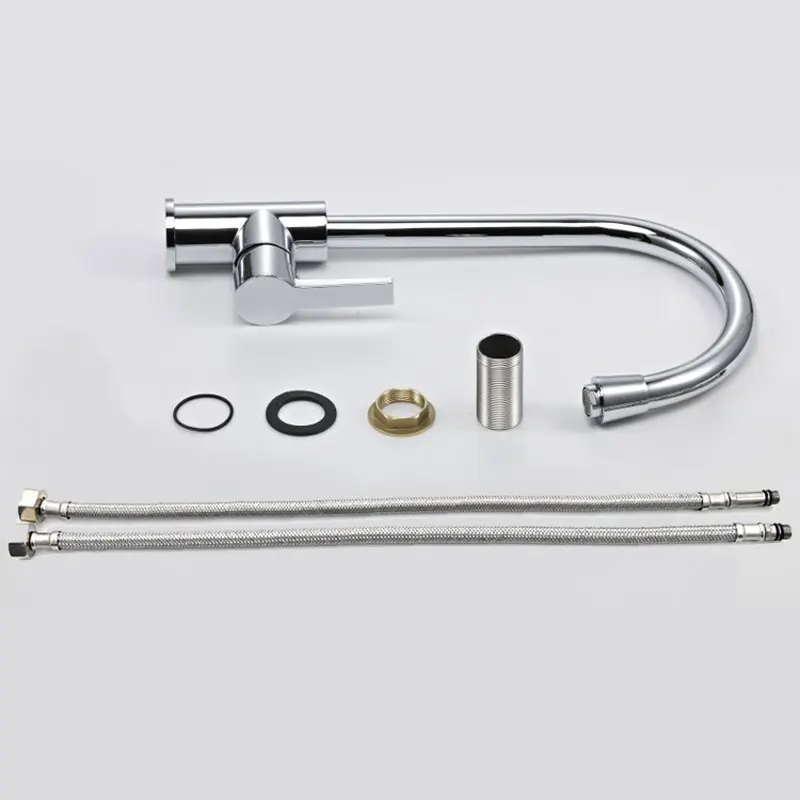 MJEBM 360 Rotatable Hot And Cold Dual Temperature Stainless Steel Sink Faucet Kitchen | Обустройство дома