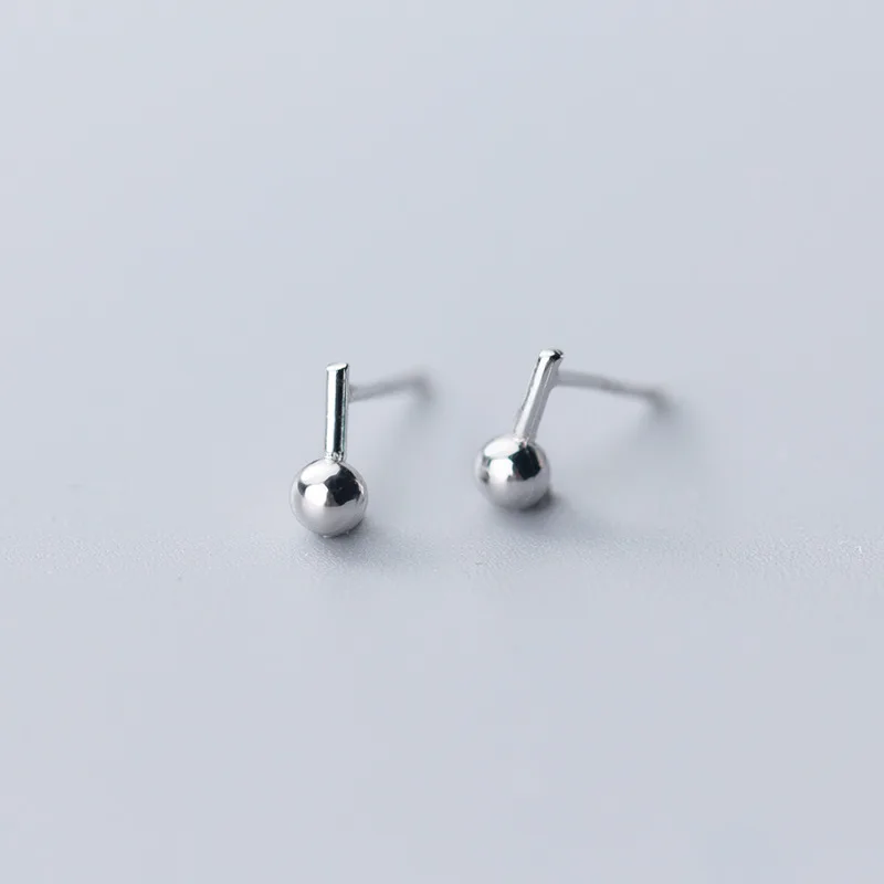 

Серьги-гвоздики женские из серебра 925 пробы, с круглыми бусинами