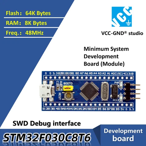 STM32F030C8T6 STM32F030C8 dev плата core плата demo минимальная системная плата модуль ST STM32 ARM cortex M0