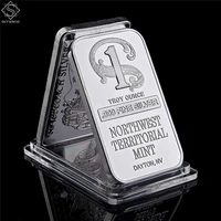 northwest territorial mint dayton nv 1 troy ounce 999 fine sliver plated bar replica bullion bar sliver coin collection