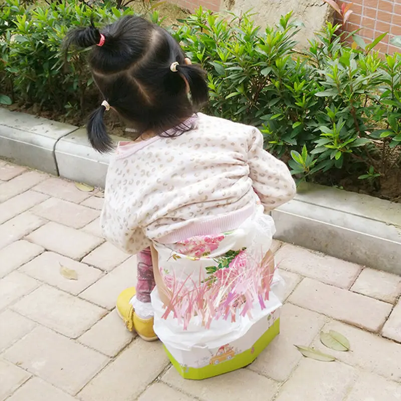 Портативный складной держатель для туалетной бумаги детей выдерживает нагрузку