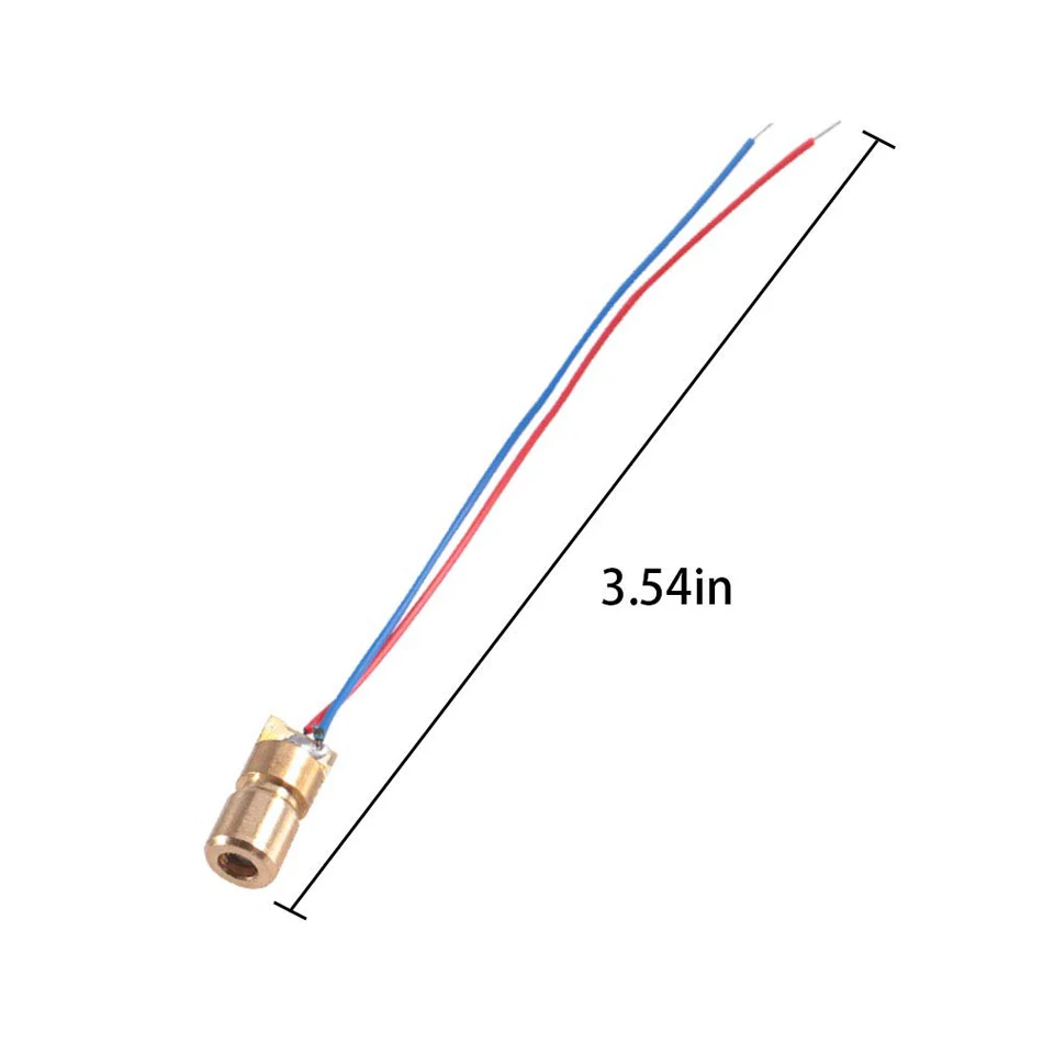 15pcs 5V 650NM 5Mw Red Dot Laser Head Diode Tube 6mm with Leads | Электронные компоненты и принадлежности