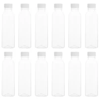 30pcs 250m transparent plastic empty bottles tomato sauce dispenser beverage bottles disposable juice bottles beverage jar