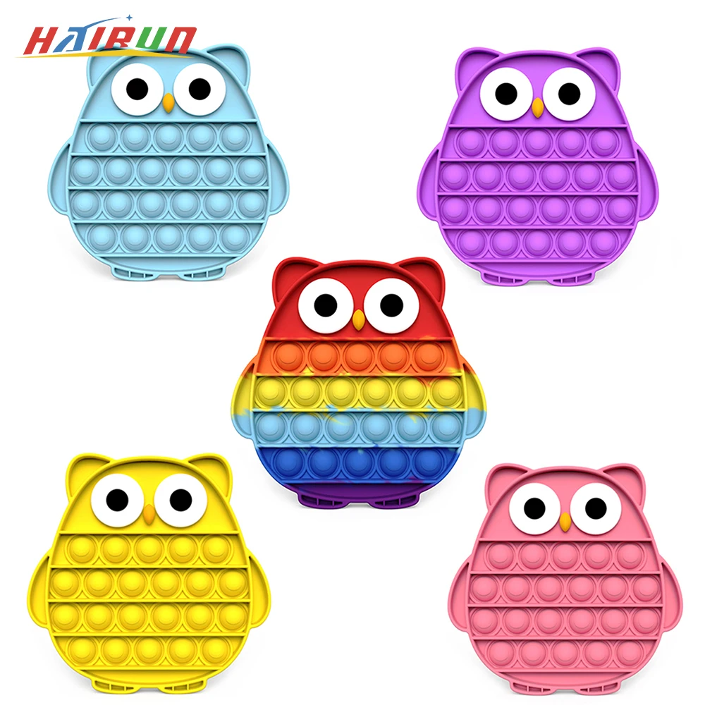 Популярные игрушки антистресс пуш Ай серия Сова Пузырьковые снятие стресса для