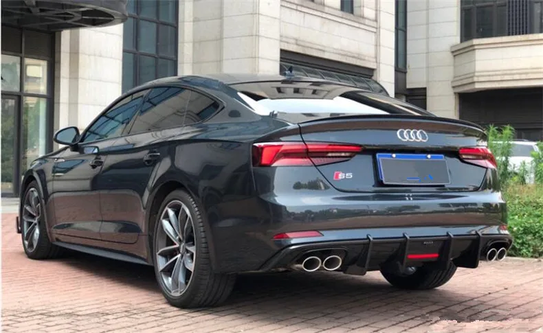 Задний диффузор для Audi A5 S5 B9 2017 2018 2019 2020 2021 из углеродного волокна спойлер губ