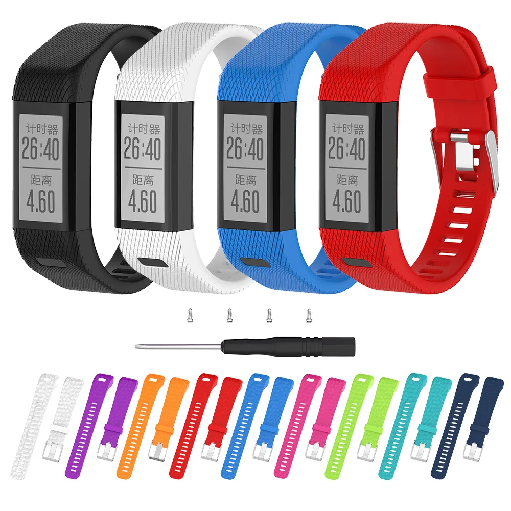 Ремешок на запястье для Garmin Vivosmart HR+ Plus Браслет спортивный фитнес Сменные аксессуары многоцветный Силиконовый ремешок для часов