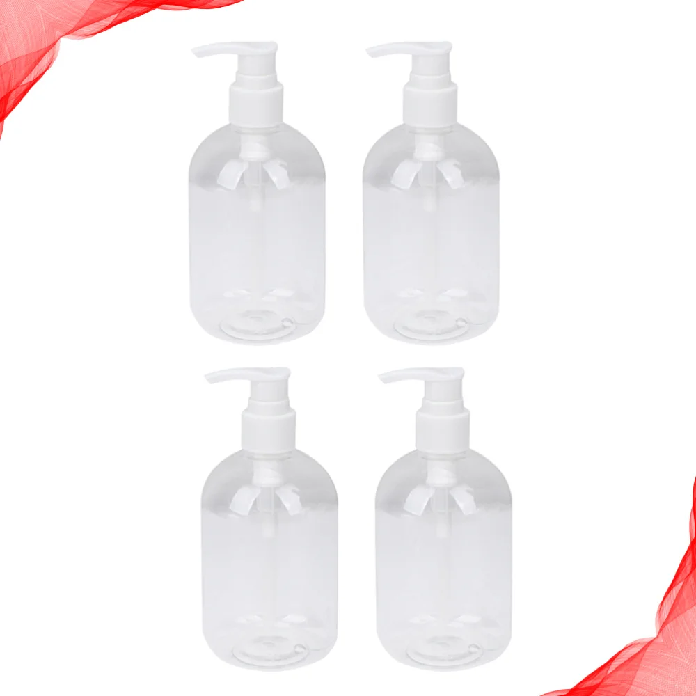 

6pcs Useful Shower Bottles Containers Toiletry Bottles Refillable Shampoo Container Liquid Bottle for Home Bathroom (350ml,