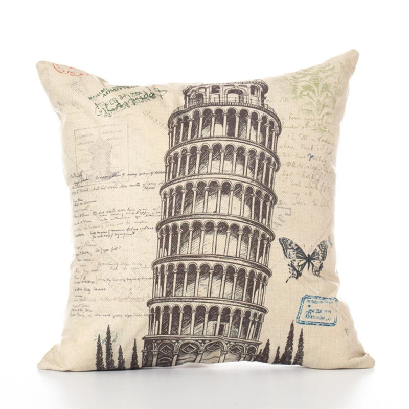 Эйфелева Башня Биг Бен наволочка льняное белье европейская Подушка с