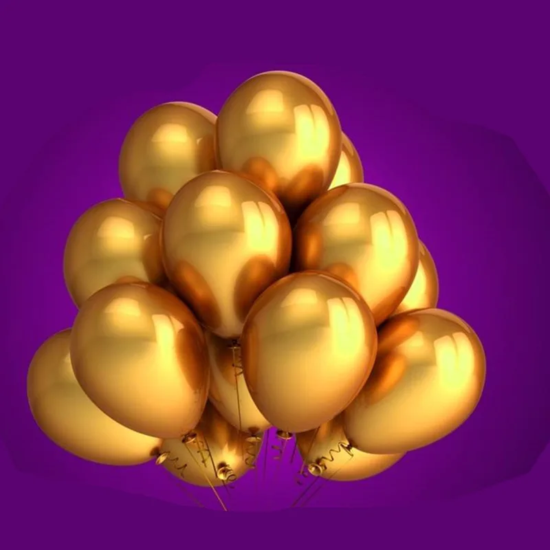gold 10pcs20pcs30pcs металлический латексный воздушный шар для взрослых Свадебный детский день рождения декоративный воздушный шар подарок для детского душа - Цвет: gold
