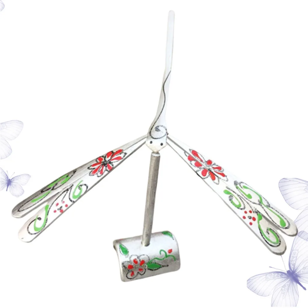 

1PC Kids Balance Bamboo Dragonfly Educational Prop Science Display Model with Holder for Kids Children