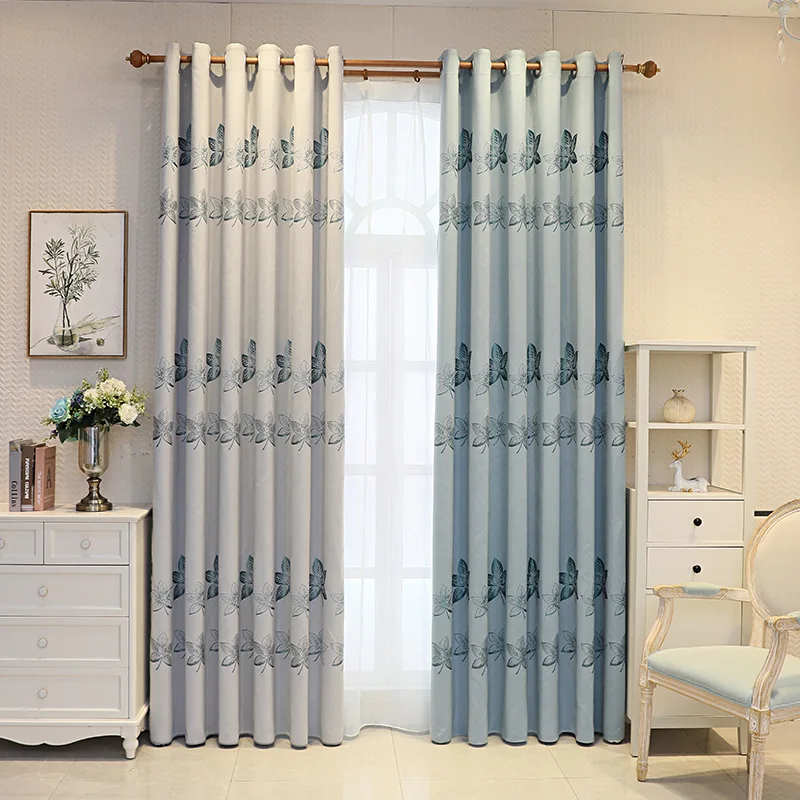 

Занавески в французском стиле, европейские высококачественные изысканные золотые Li бархатные жаккардовые занавески с высоким затенением ...