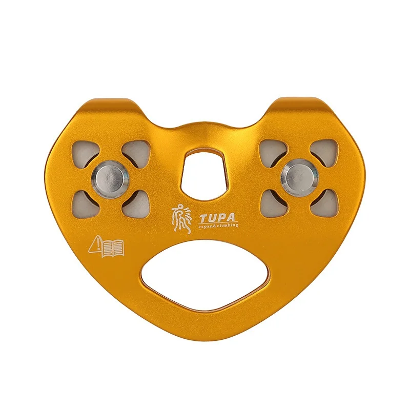 

25kN Cable Trolley Pulley With Ball Bearing Outdoor Rock Ice Climbing Accessories Caving Rescue Aluminum Alloy Pulley