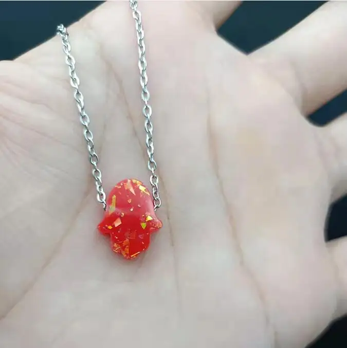 Новинка 2021 модное ожерелье рука Хамса для женщин цепочки из нержавеющей стали