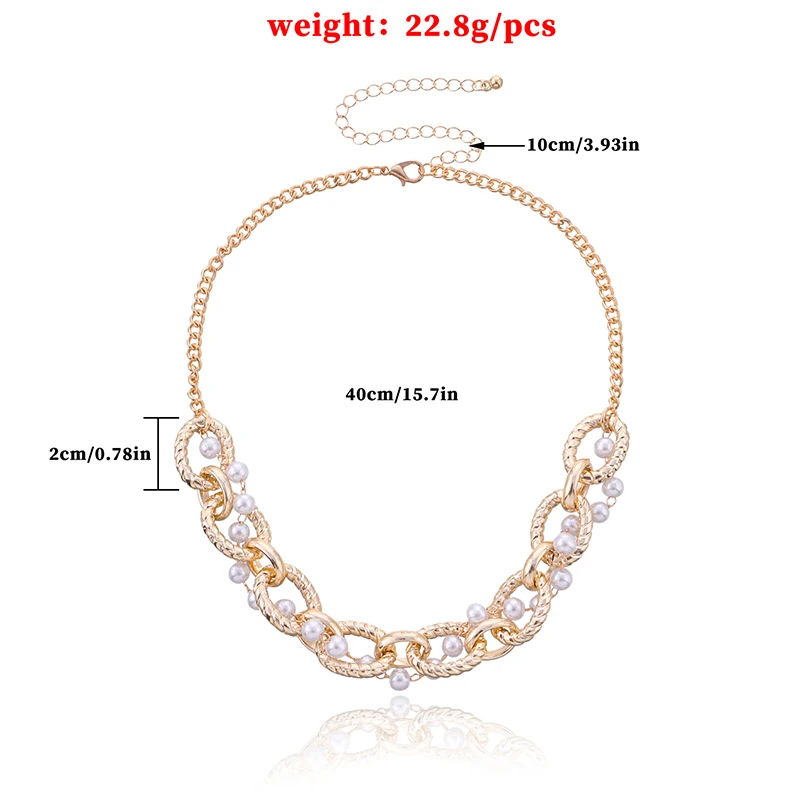 

Short Pearl Stitching Clavicle Chain Gifts For Female Girls Temperament Choker Necklace Jewelry Personality Clavicle Chain