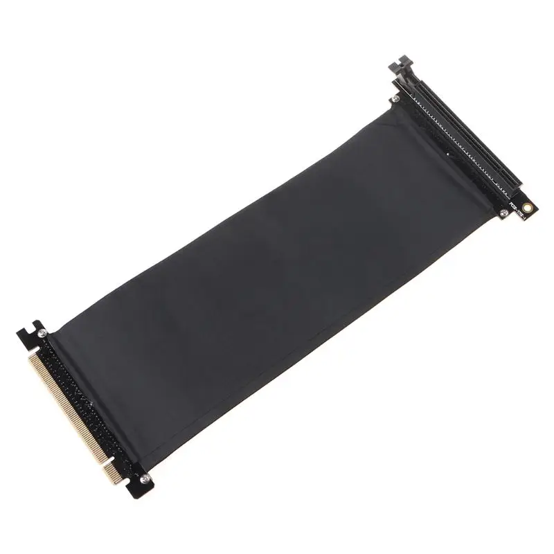 

PCI Express PCIe3.0 16X to 16X Flexible Cable Card Extension Port Adapter 90 Degree Angle Extender Riser Card