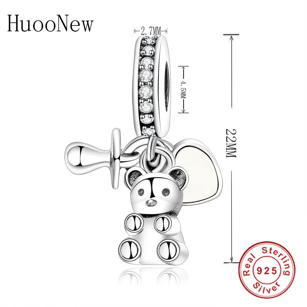 Подвеска в виде соска сердца медведя ювелирное изделие из стерлингового серебра