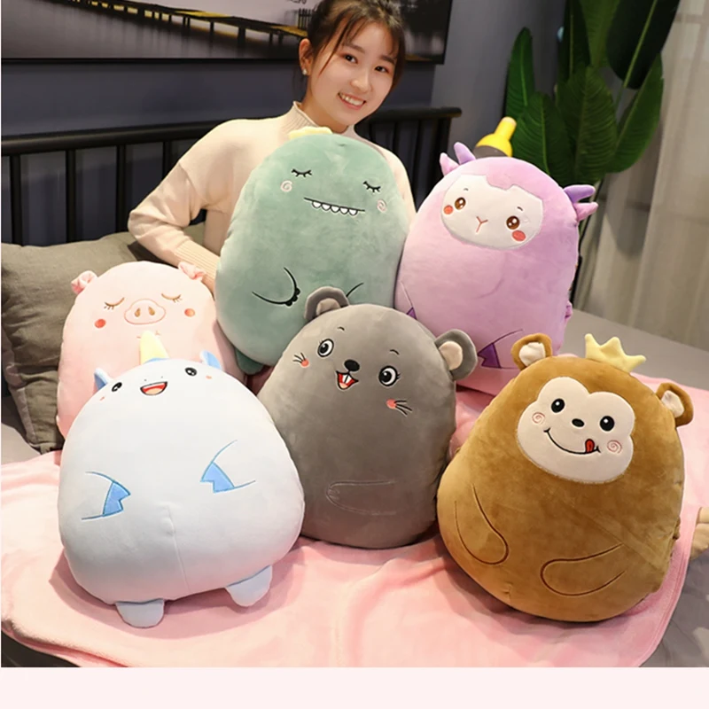 Sofe Милая мультяшная животная динозавр Единорог мышь Обезьяна Плюшевые игрушки