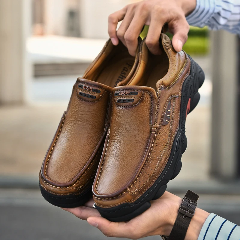 

Men Shoes 2021 New Outdoor Hiking Shoes British style Business Formal Shoes Men Flats