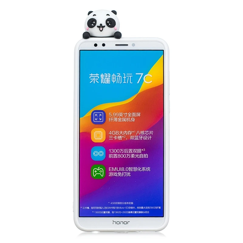 Honor 7C чехол для huawei Honor 7A Pro мультяшный 3D панда Единорог собака силиконовый чехол pouzdro na huawei Honor 7A 7C Pro Чехол
