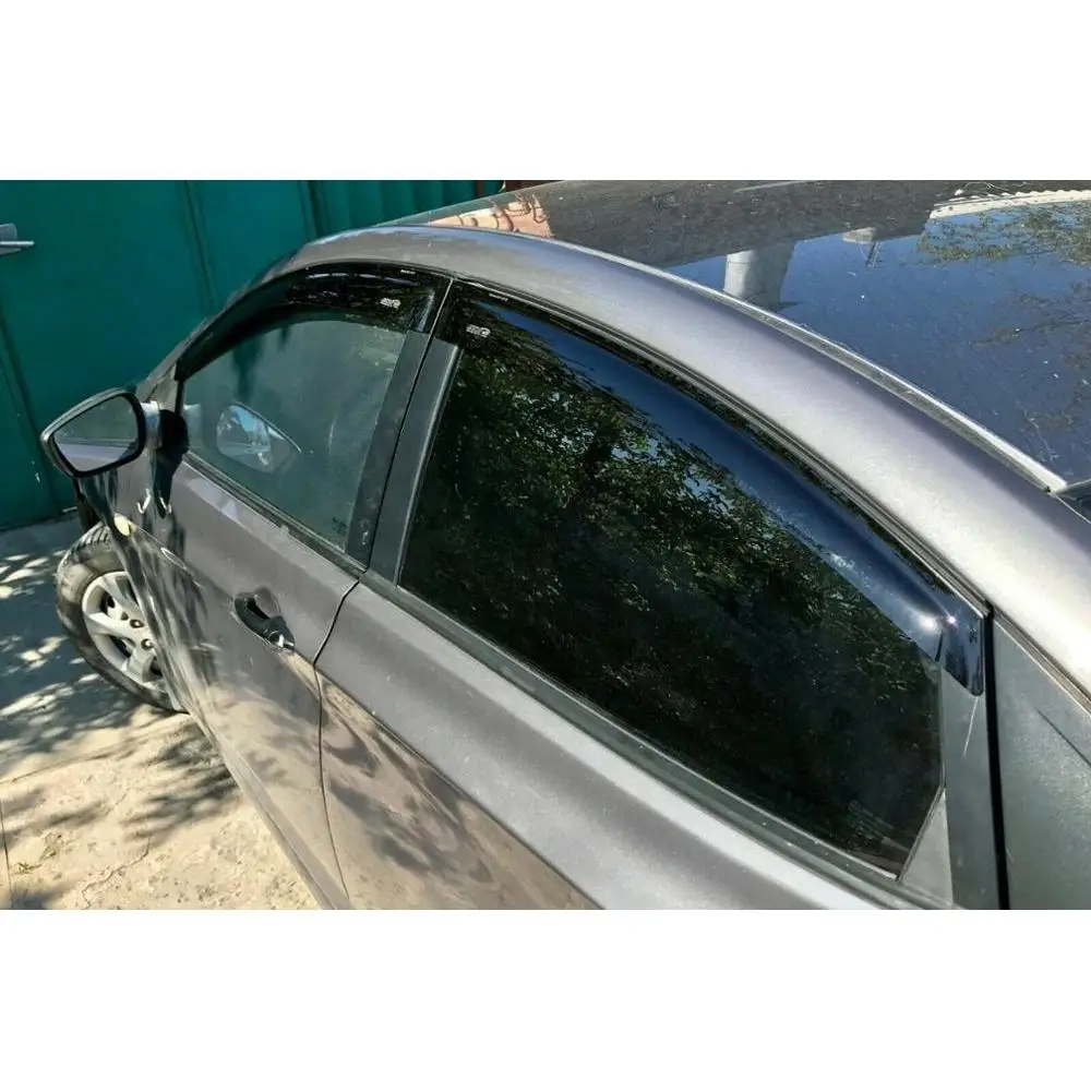 Ветровики для хюндай солярис хендэ 2011-2016 дефлекторы окон дождевики на окна