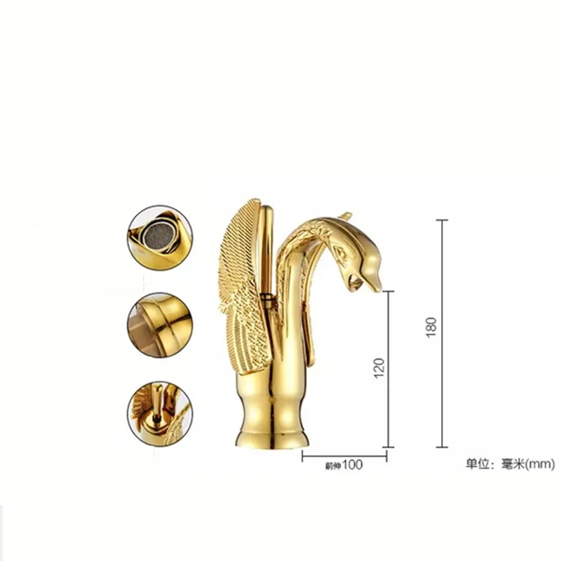 Смесители для раковины латунный античный/золотистый Модный изысканный