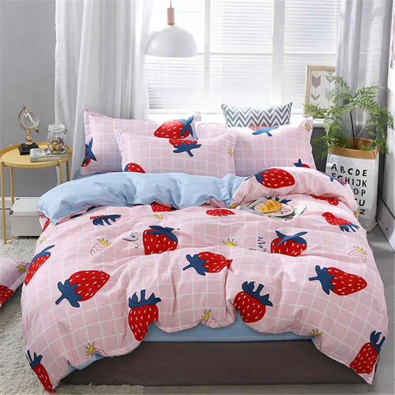 

1pc Duvet Cover Queen Size Reactive Printed Nordic Style King Size Quilt Cover