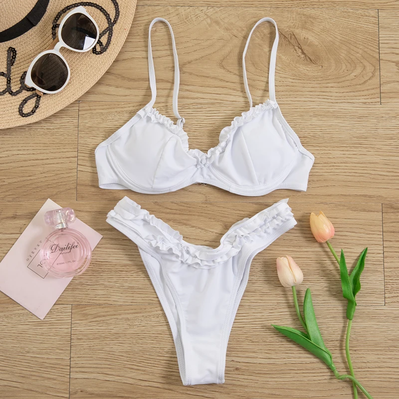 Купальный костюм женское бикини женский купальник с лямкой через шею