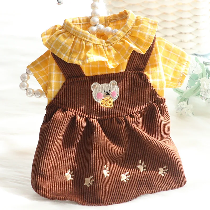 

Летнее платье для девочек для собак домашних животных Медведь одежда Чихуахуа свадебное платье с кошечкой юбка Щенок костюмы платья для со...