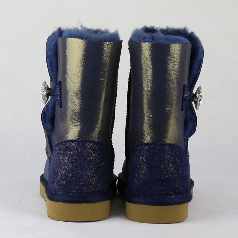 Женские ботинки из натуральной овечьей кожи теплые водонепроницаемые зимние с