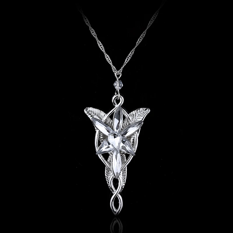 

Arwen Evenstar Necklace The Elves Princess Fashion Crystal Silver Color Cubic Zirconia Stone Pendant For Women Wedding Gift