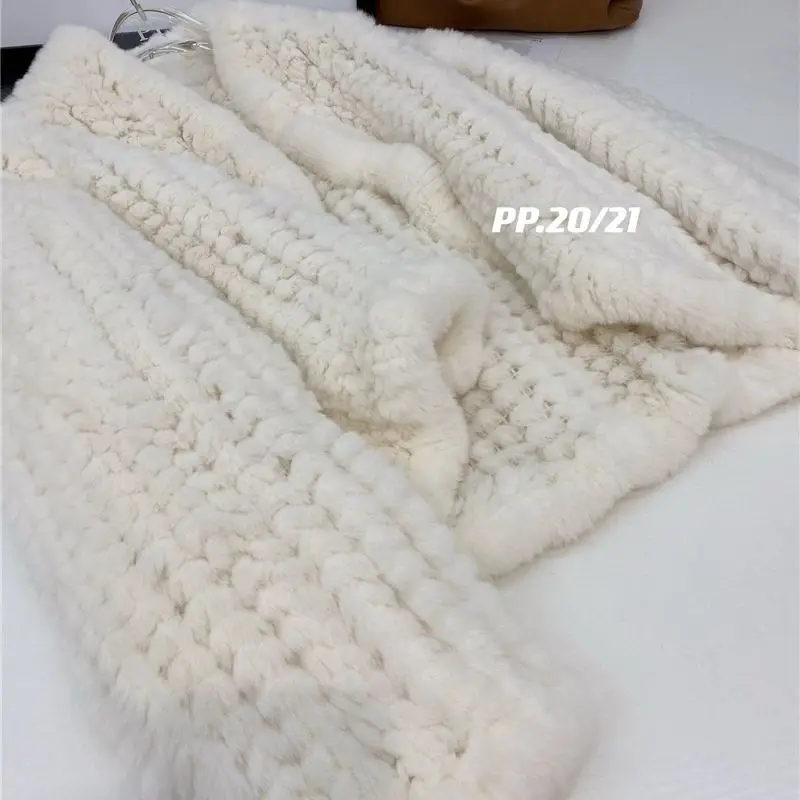Genuine real natural women's knitted rex rabbit fur coat girl's fashional jacket all-match sweater Cardigan