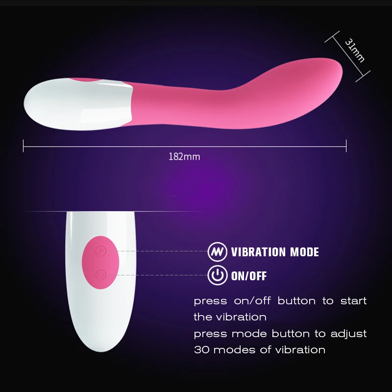 30 скоростей силиконовый точки G Дилдо Вибратор для взрослых интимные игрушки
