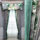 Шторы с вышивкой зеленые, идиллические американские занавески для гостиной, спальни, роскошные, из шенилла, утепленные, светонепроницаемые