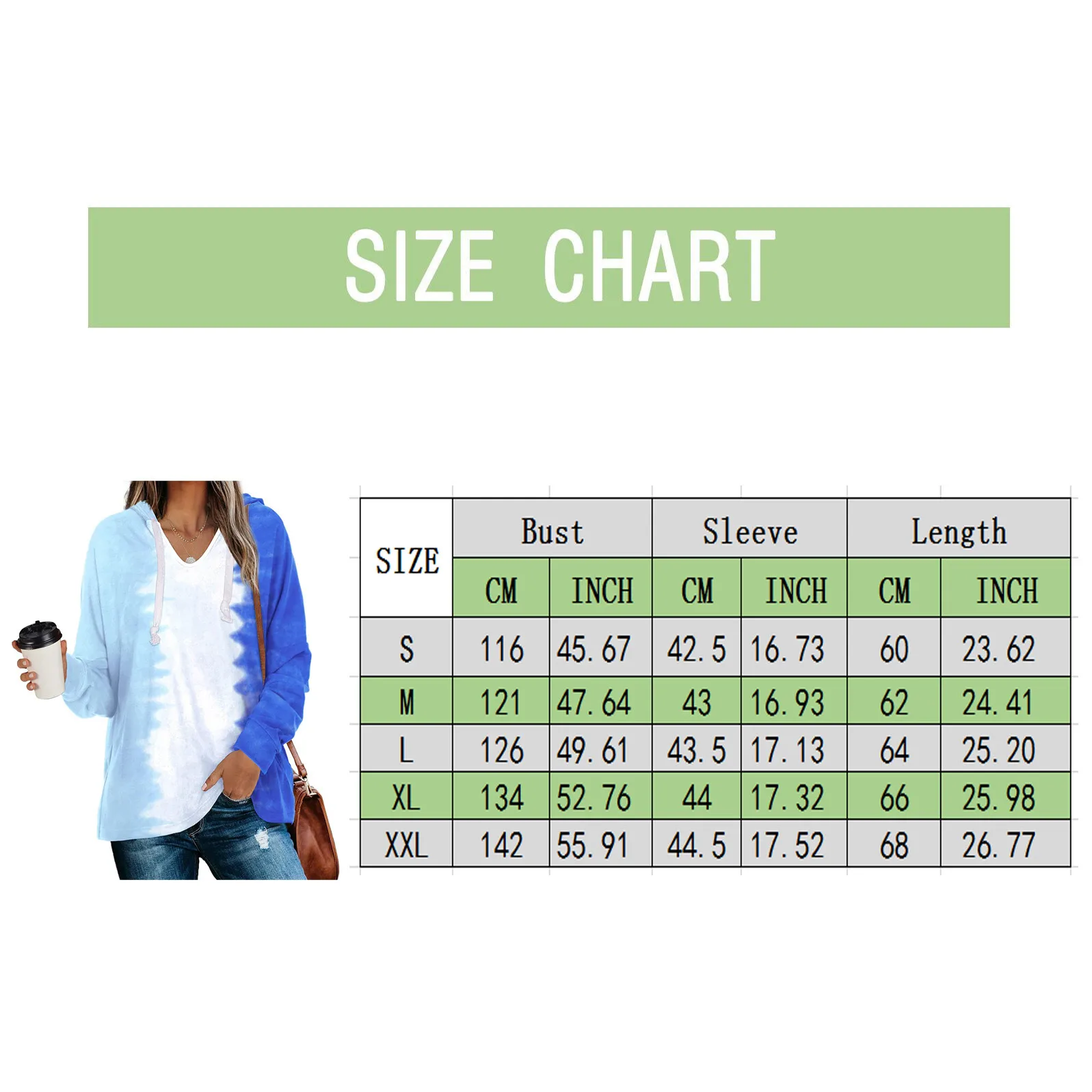 

Women's Tie-dye Hoodie Casual Loose Long Sleeve Autumn Sweatshirts Vintage Drawstring Hooded Pullover Tops Sudaderas Moletom